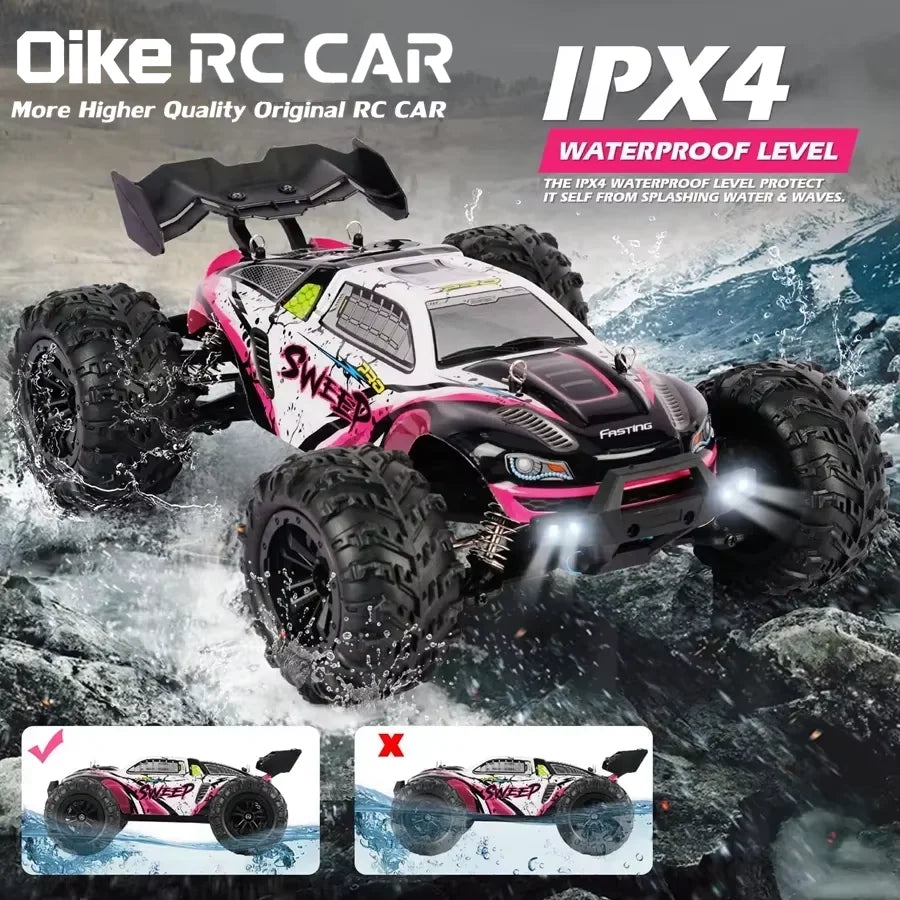 Oike 4WD Remote Control Car Off Road 4x4 RC Car High Speed Buggy Truck Super Brushless 50 or 80KM/H Fast Drift Racing Toy Gift
