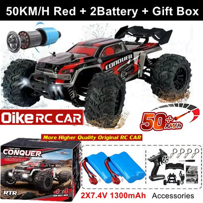 Oike 4WD Remote Control Car Off Road 4x4 RC Car High Speed Buggy Truck Super Brushless 50 or 80KM/H Fast Drift Racing Toy Gift