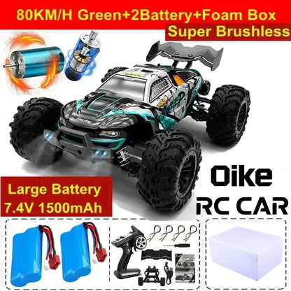 Oike 4WD Remote Control Car Off Road 4x4 RC Car High Speed Buggy Truck Super Brushless 50 or 80KM/H Fast Drift Racing Toy Gift