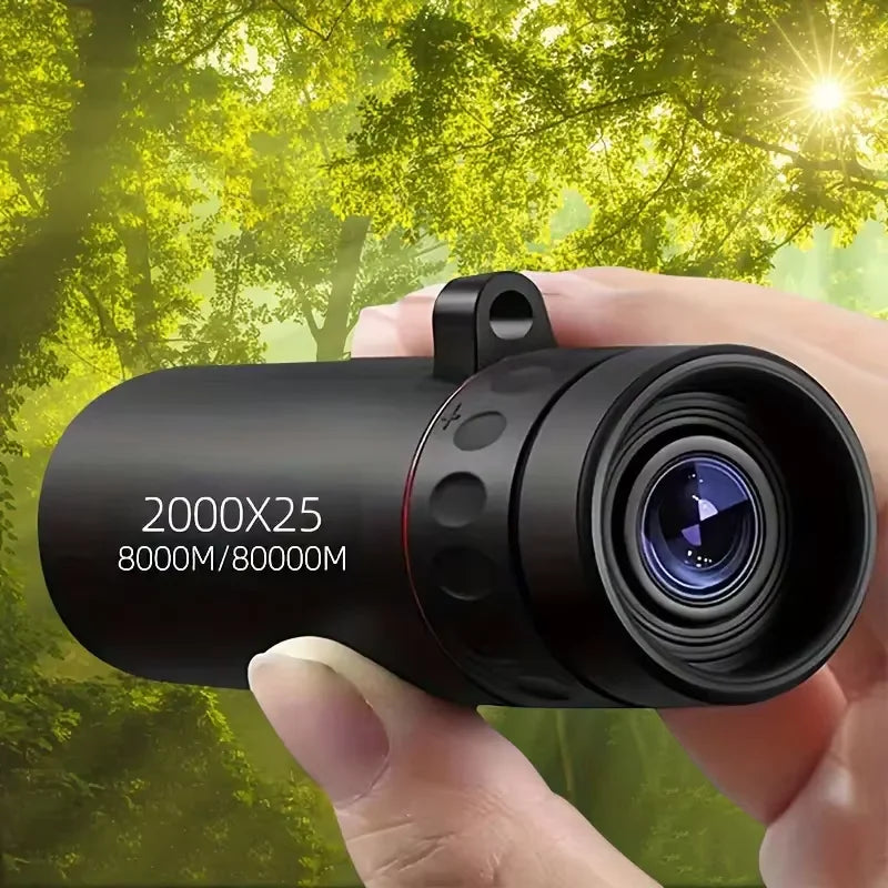 2000x25 HD Monocular Telescope Mini Portable Mobile Phone Telescope with Holder Outdoor Camping Hunting Birdwatching Telescopes