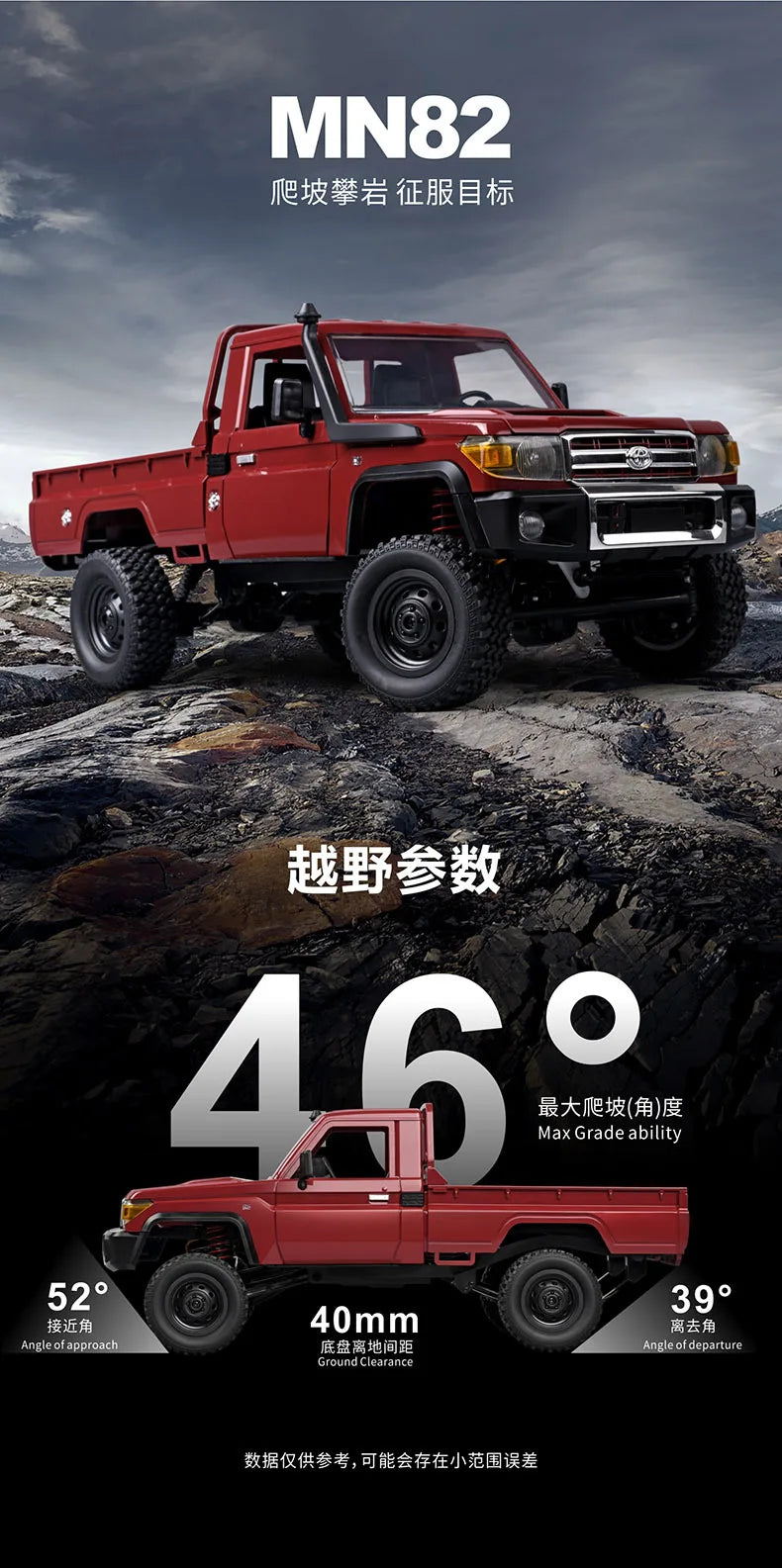 MN82 PRO LC79 RC Rock Crawler 1/12 MNRC RC Crawler 4x4 Off Road Remote Control Pickup Truck Climing Car 4WD 2.4G for Adults