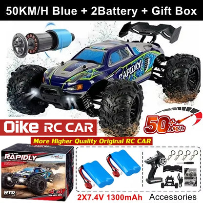 Oike 4WD Remote Control Car Off Road 4x4 RC Car High Speed Buggy Truck Super Brushless 50 or 80KM/H Fast Drift Racing Toy Gift