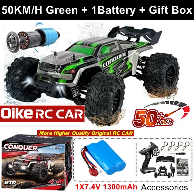 Oike 4WD Remote Control Car Off Road 4x4 RC Car High Speed Buggy Truck Super Brushless 50 or 80KM/H Fast Drift Racing Toy Gift