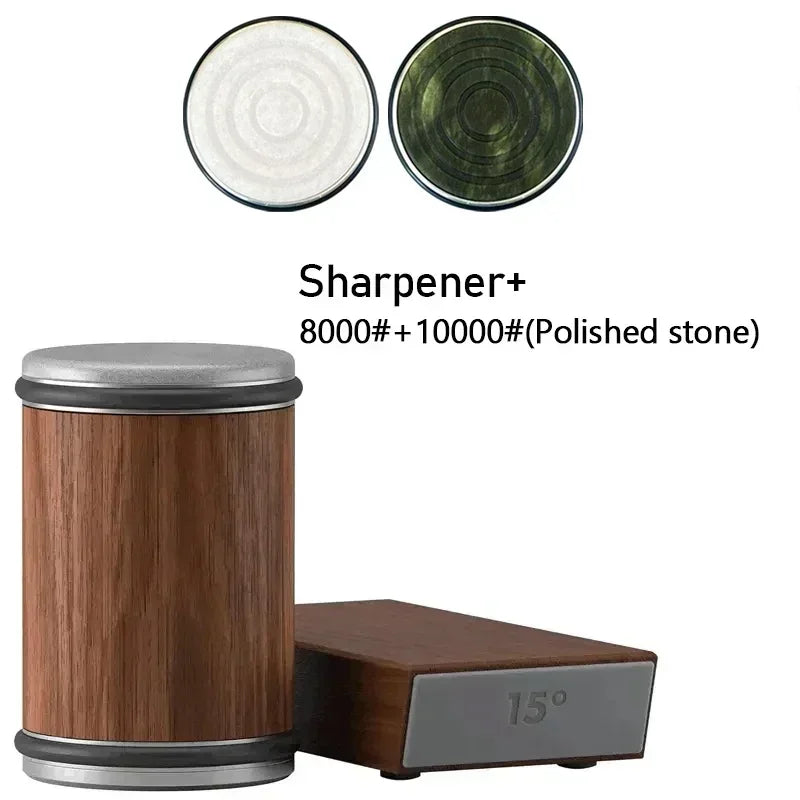 Rolling Knife Sharpener Magnetic Knife Holder Diamond Sharpening Stone Kit with 15 and 20 Degrees Angle Roller Kitchen Accessory
