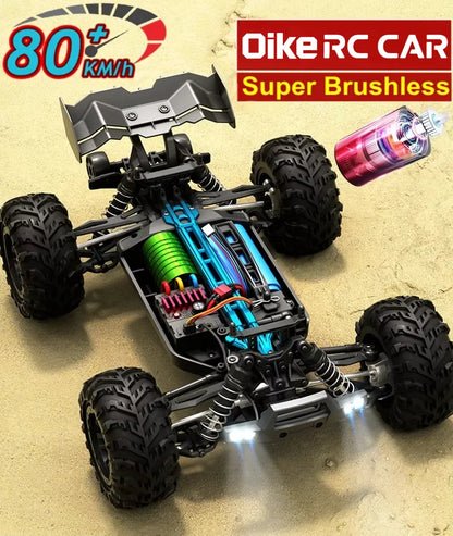 Oike 4WD Remote Control Car Off Road 4x4 RC Car High Speed Buggy Truck Super Brushless 50 or 80KM/H Fast Drift Racing Toy Gift