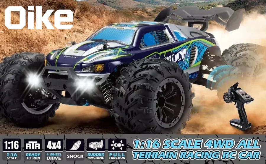 Oike 4WD Remote Control Car Off Road 4x4 RC Car High Speed Buggy Truck Super Brushless 50 or 80KM/H Fast Drift Racing Toy Gift