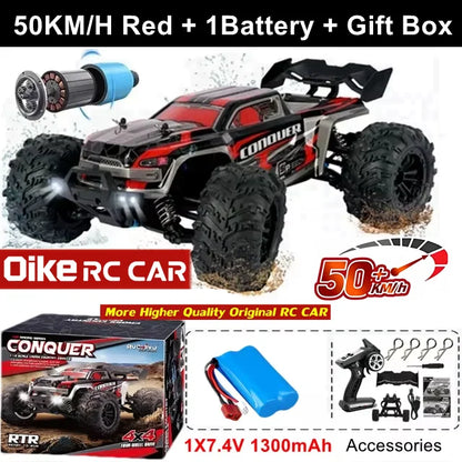 Oike 4WD Remote Control Car Off Road 4x4 RC Car High Speed Buggy Truck Super Brushless 50 or 80KM/H Fast Drift Racing Toy Gift