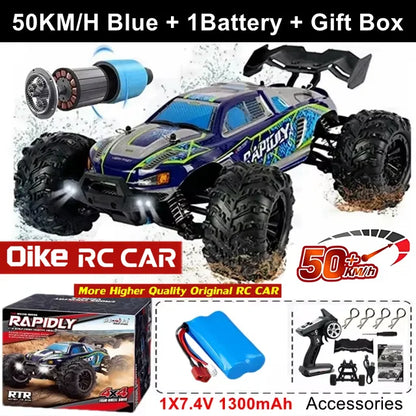 Oike 4WD Remote Control Car Off Road 4x4 RC Car High Speed Buggy Truck Super Brushless 50 or 80KM/H Fast Drift Racing Toy Gift